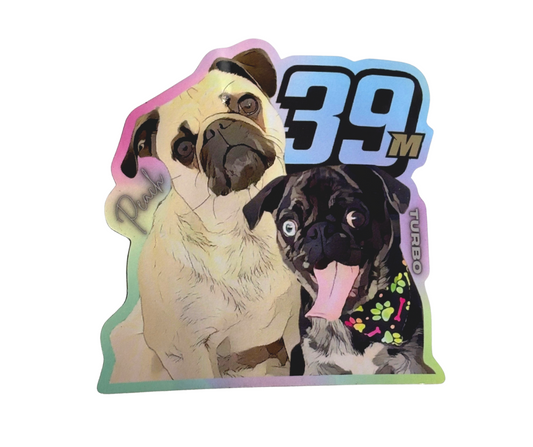 Peach & Turbo Sticker